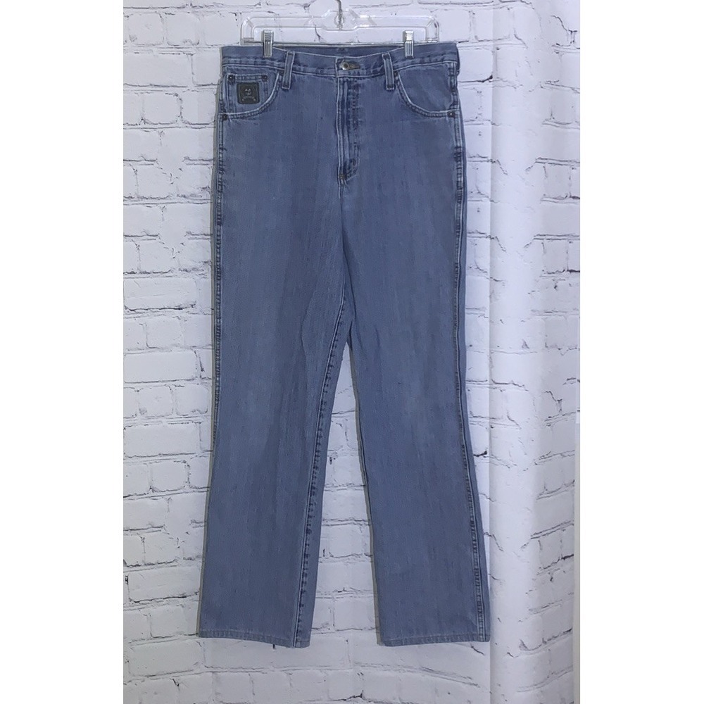 Cinch Jeans Men's 34x32 (Tag 34x36) Green Label Relaxed Fit Straight Blue Denim